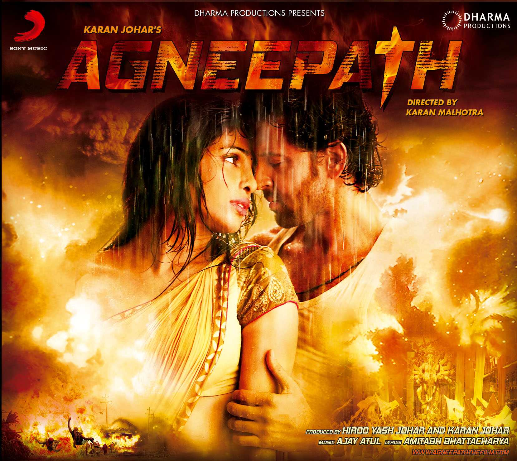 Agneepath Movie Poster - Hrithik Roshan, Priyanka Chopra - HD Wallpaper