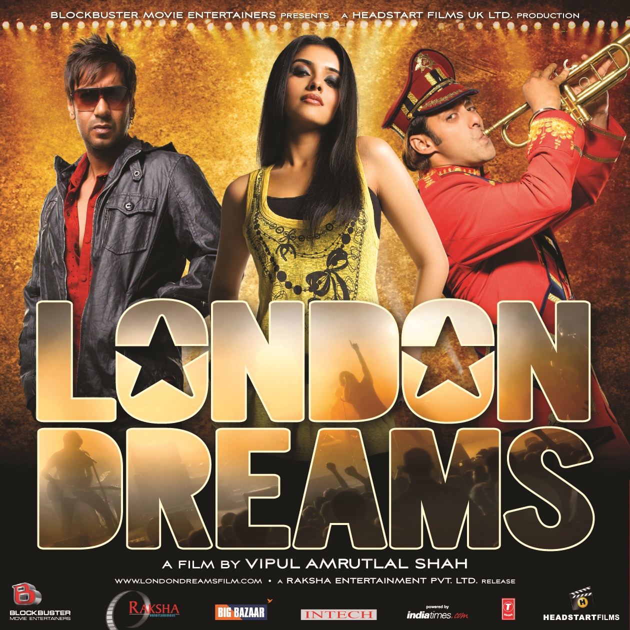 London Dreams Movie Poster - Ajay Devgan, Salman Khan And Asin - Full HD Desktop Wallpaper