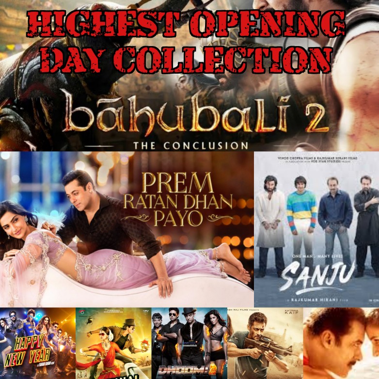 List Of Top 10 Highest Opening Day Collection Bollywood Movie Meinstyn India in a day movie review & showtimes: collection bollywood movie